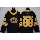 Men's Bruins #88 David Pastrnak Black Authentic 3D Throwback Stitched Hockey Jersey