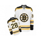 Men's Reebok Boston Bruins #28 Dominic Moore Authentic White Away NHL Jersey