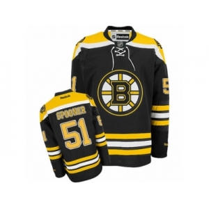 Men's Reebok Boston Bruins #51 Ryan Spooner Authentic Black Home NHL Jersey