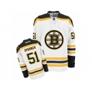 Men's Reebok Boston Bruins #51 Ryan Spooner Authentic White Away NHL Jersey