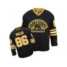 Men's Reebok Boston Bruins #86 Kevan Miller Authentic Black Third NHL Jersey