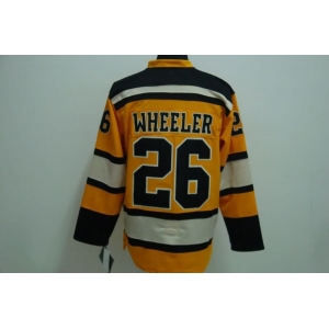 nhl boston bruins #26 wheeler yellow [winter classic]