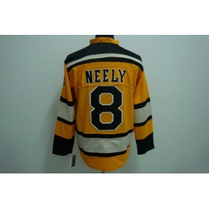nhl boston bruins #8 neely yellow [winter classic]