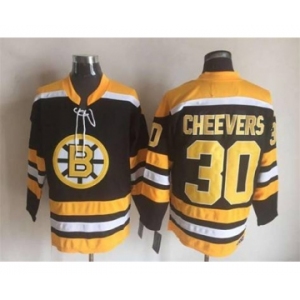 nhl jerseys boston bruins #30 cheevers black[m&n](cheevers)
