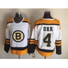 nhl jerseys boston bruins #4 orr white[m&n]