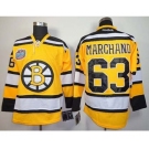 nhl jerseys boston bruins #63 marchand yellow[winter classic]