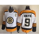 nhl jerseys boston bruins #9 bucyk white[m&n][patch C]