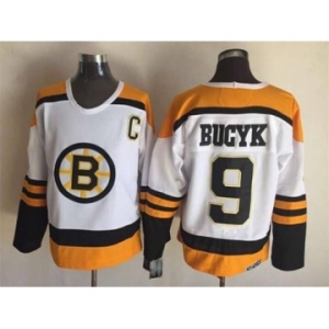 nhl jerseys boston bruins #9 bucyk white[m&n][patch C]