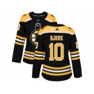 Women Adidas Boston Bruins #10 Anders Bjork Black Home Authentic Stitched NHL Jersey