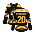 Women Adidas Boston Bruins #20 Joakim Nordstrom Premier Black Home NHL Jersey