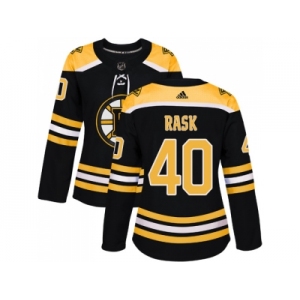 Women Adidas Boston Bruins #40 Tuukka Rask Black Home Authentic Stitched NHL Jersey