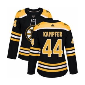 Women Adidas Boston Bruins #44 Steven Kampfer Authentic Black Home NHL Jersey