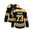 Women Adidas Boston Bruins #73 Charlie McAvoy Black Home Authentic Stitched NHL Jersey