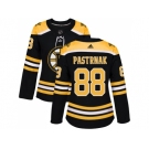 Women Adidas Boston Bruins #88 David Pastrnak Black Home Authentic Stitched NHL Jersey