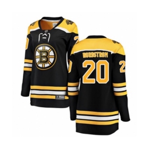 Women Boston Bruins #20 Joakim Nordstrom Authentic Black Home Fanatics Branded Breakaway NHL Jersey