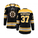 Women Boston Bruins #37 Patrice Bergeron Authentic Black Home Fanatics Branded Breakaway NHL Jersey