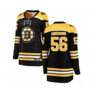 Women Boston Bruins #56 Axel Andersson Authentic Black Home Fanatics Branded Breakaway NHL Jersey