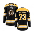 Women Boston Bruins #73 Charlie McAvoy Authentic Black Home Fanatics Branded Breakaway NHL Jersey