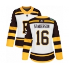 Women's Adidas Boston Bruins #16 Derek Sanderson Authentic White 2019 Winter Classic NHL Jersey