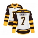 Women's Adidas Boston Bruins #7 Phil Esposito Authentic White 2019 Winter Classic NHL Jersey