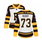 Women's Adidas Boston Bruins #73 Charlie McAvoy Authentic White 2019 Winter Classic NHL Jersey