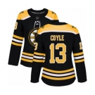 Women's Boston Bruins #13 Charlie Coyle Premier Black Home Hockey Jersey