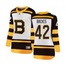 Women's Boston Bruins #42 David Backes White 2019 Winter Classic Fanatics Branded Breakaway NHL Jersey