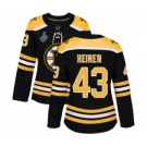 Women's Boston Bruins #43 Danton Heinen Premier Black Home 2019 Stanley Cup Final Bound Hockey Jersey