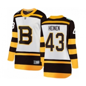 Women's Boston Bruins #43 Danton Heinen White 2019 Winter Classic Fanatics Branded Breakaway NHL Jersey