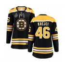 Women's Boston Bruins #46 David Krejci Authentic Black Home Fanatics Branded Breakaway 2019 Stanley Cup Final Bound Hockey Jersey