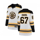 Women's Boston Bruins #67 Jakub Zboril Authentic White Away Fanatics Branded Breakaway Hockey Jersey