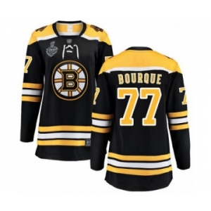 Women's Boston Bruins #77 Ray Bourque Authentic Black Home Fanatics Branded Breakaway 2019 Stanley Cup Final Bound Hockey Jersey