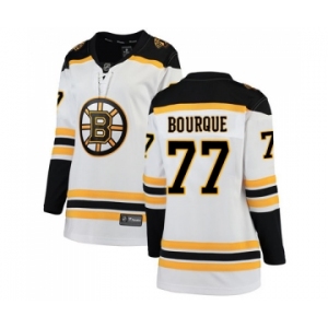 Women's Boston Bruins #77 Ray Bourque Authentic White Away Fanatics Branded Breakaway Hockey Jersey