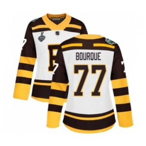 Women's Boston Bruins #77 Ray Bourque Authentic White Winter Classic 2019 Stanley Cup Final Bound Hockey Jersey