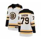 Women's Boston Bruins #79 Jeremy Lauzon Authentic White Away Fanatics Branded Breakaway Hockey Jersey