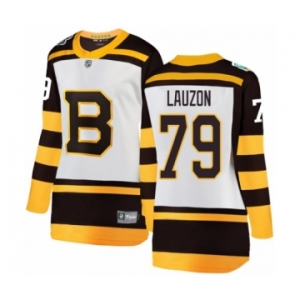 Women's Boston Bruins #79 Jeremy Lauzon White 2019 Winter Classic Fanatics Branded Breakaway NHL Jersey