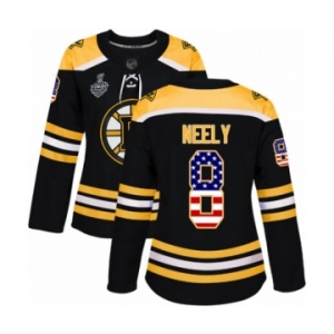 Women's Boston Bruins #8 Cam Neely Authentic Black USA Flag Fashion 2019 Stanley Cup Final Bound Hockey Jersey