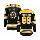 Women's Boston Bruins #88 David Pastrnak Authentic Black Home Fanatics Branded Breakaway 2019 Stanley Cup Final Bound Hockey Jersey