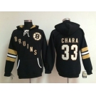 women nhl jerseys boston bruins #33 chara black[pullover hooded sweatshirt]