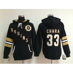 women nhl jerseys boston bruins #33 chara black[pullover hooded sweatshirt]