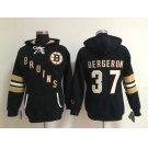 women nhl jerseys boston bruins #37 bergeron black[pullover hooded sweatshirt]