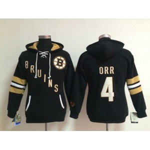 women nhl jerseys boston bruins #4 orr black[pullover hooded sweatshirt]