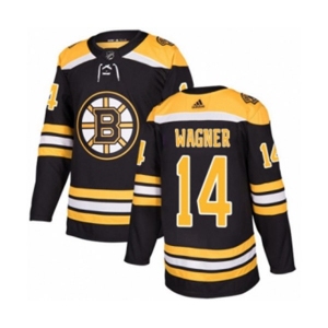 Youth Adidas Boston Bruins #14 Chris Wagner Authentic Black Home NHL Jersey