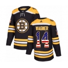 Youth Adidas Boston Bruins #14 Chris Wagner Authentic Black USA Flag Fashion NHL Jersey