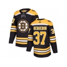 Youth Adidas Boston Bruins #37 Patrice Bergeron Black Home Authentic Stitched NHL Jersey