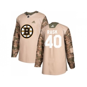 Youth Adidas Boston Bruins #40 Tuukka Rask Camo Authentic 2017 Veterans Day Stitched NHL Jersey