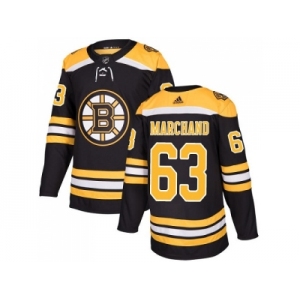 Youth Adidas Boston Bruins #63 Brad Marchand Black Home Authentic Stitched NHL Jersey