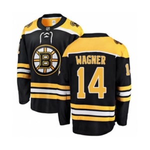 Youth Boston Bruins #14 Chris Wagner Authentic Black Home Fanatics Branded Breakaway NHL Jersey