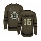 Youth Boston Bruins #16 Derek Sanderson Premier Green Salute to Service 2019 Stanley Cup Final Bound Hockey Jersey