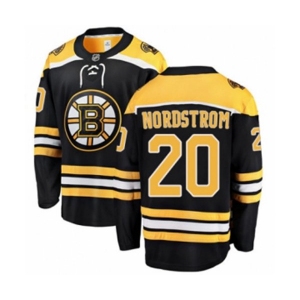 Youth Boston Bruins #20 Joakim Nordstrom Authentic Black Home Fanatics Branded Breakaway NHL Jersey